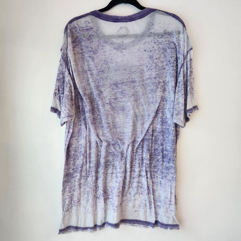 Grateful Dead Burnout Graphic Band Tee Purple Lightning Skull Women's 2XL - Picture 2 of 4